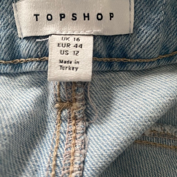 NWT TOPSHOP LONG 100% COTTON FISHTAIL DENIM SKIRT LIGHT BLUE SZ 12 FITS LIKE 10 - Picture 7 of 8